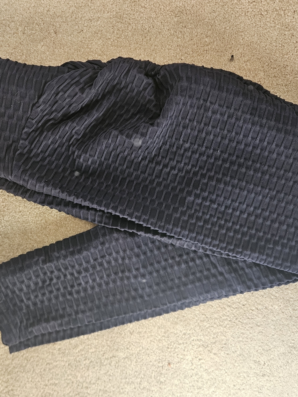 Blue Textured Lounge Pants